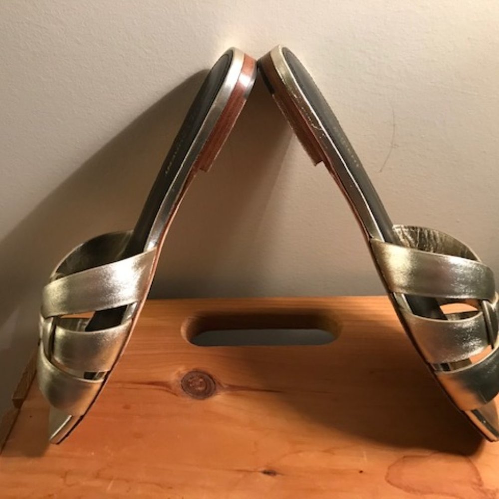 Saint Laurent Platino slides, size 38, platinum - Picture 2 of 5